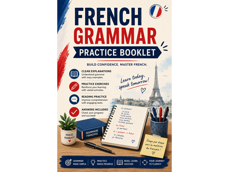GCSE FRENCH Grammar Practice Booklet [Être & Avoir] Multi Tenses + answers included