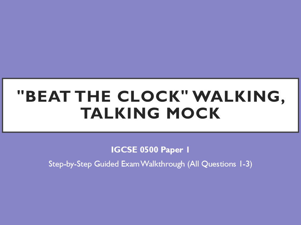 IGCSE 0500 English First Language: COMPLETE EXAM  BUNDLE | Paper 1 & Paper 2 (2024-2026)