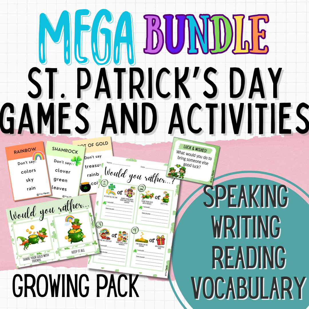 St Patrick’s Day Literacy Bundle | Speaking, Listening, Reading & Writing Activities | ESL / EAL Primary