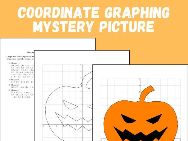 Halloween Coordinate Plane Graphing Pictures | Fun Halloween Math Activities