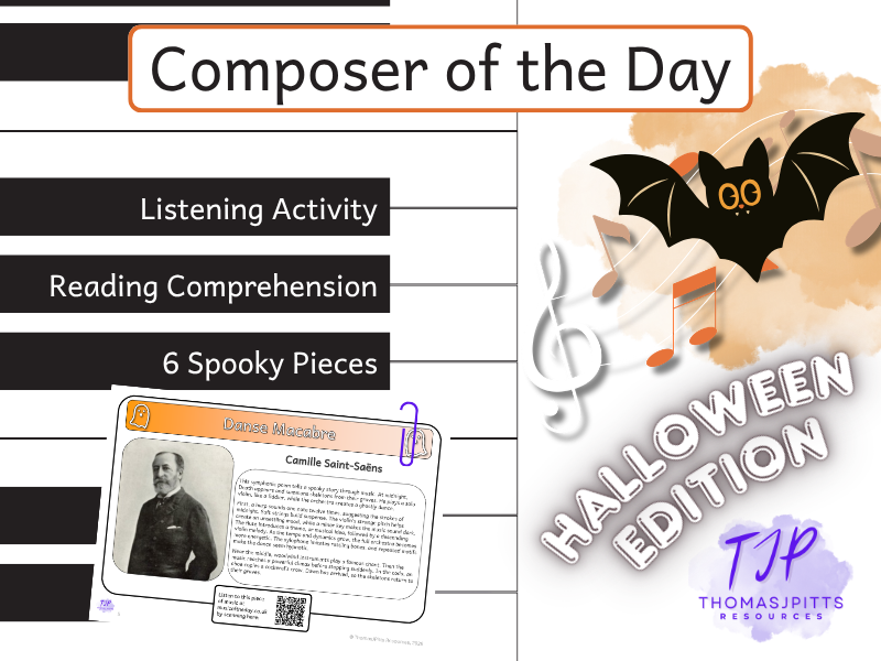 Halloween Classical Music Reading Comprehension Pack – 6 Spooky Pieces