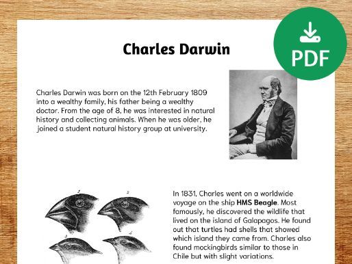 Charles Darwin Personal Profile Comprehension