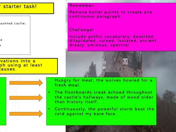 Teaching Subordinate Clauses using Gothic Fiction - KS3