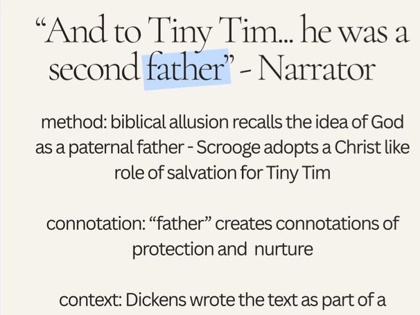 A Christmas Carol Quotation Revision Display