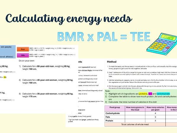 Calculating energy needs