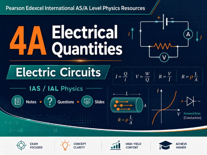 4A - Electrical Quantities Teacher Pack - Physics International AS/A Level Pearson Edexcel