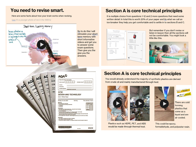 Design and Technology mock paper 2023 feedback and lesson, can be used for cover. For section A