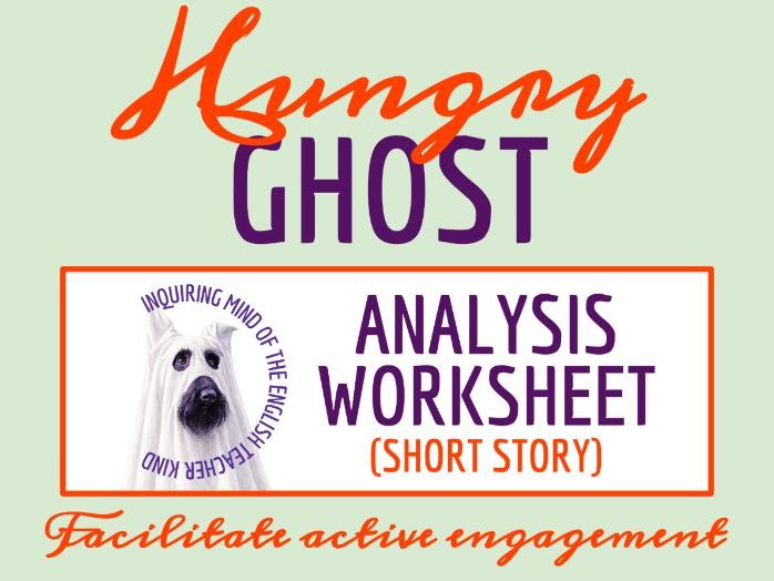 "The Hungry Ghost" by Emil Petaja Literary Analysis Worksheet | Paranormal Horror Story Activity