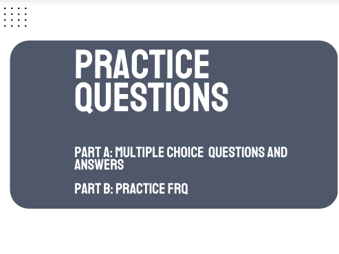 AP Chemistry Unit 6: Practice Multiple Questions & Answers and FRQs - Assessment