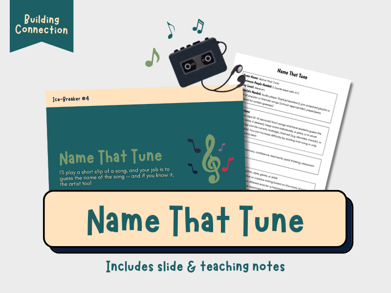 Name That Tune Classroom Activity Pack