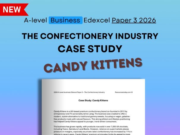 Candy Kittens Confectionery Industry Case Study: Edexcel Business Paper 3 2026