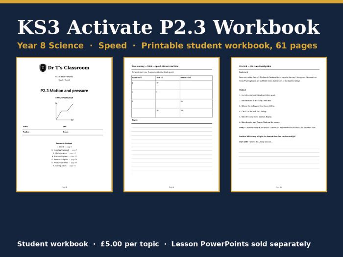 KS3 Activate P2.3 Speed Student Workbook
