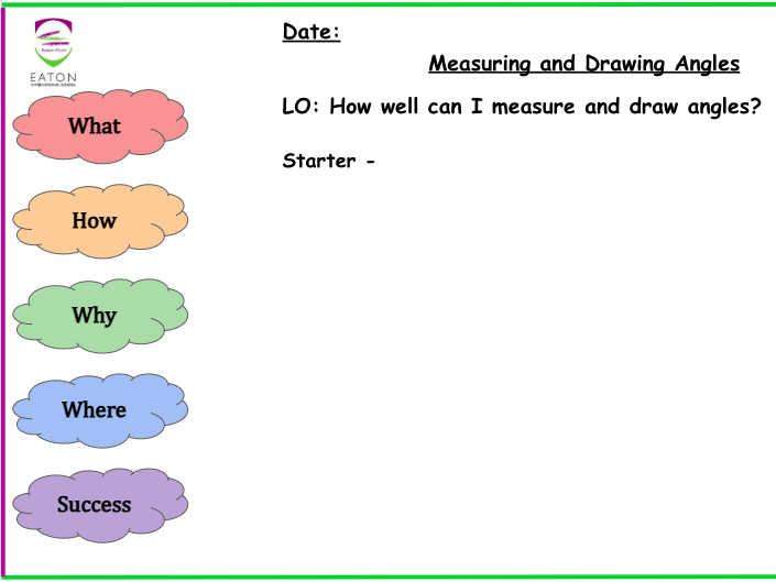 Primary - Measuring and Drawing Angles