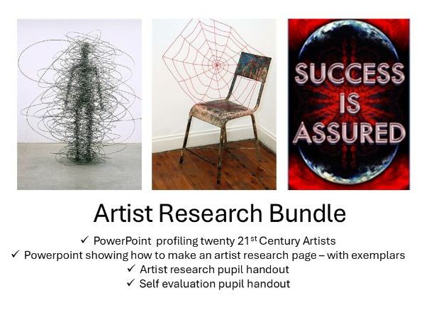 Artist Research Bundle - for GCSE & A'level