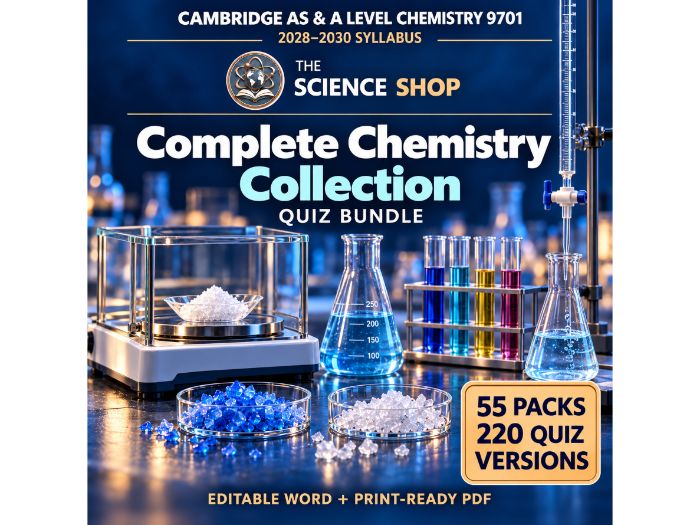Chemistry 9701: Full 55-Pack Chemistry Quiz Collection | Cambridge AS & A Level