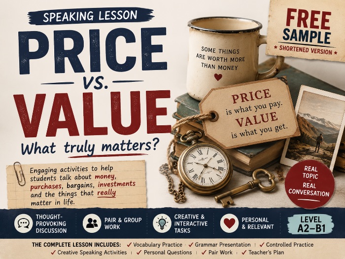 Price vs Value A2–B1 Speaking Lesson | Free Sample