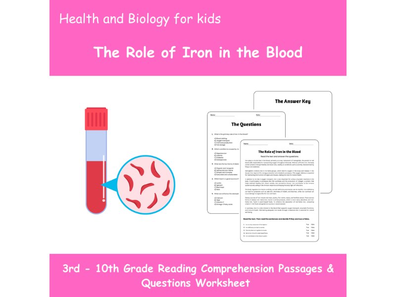 The Role of Iron in the Blood Reading Comprehension Passages ...