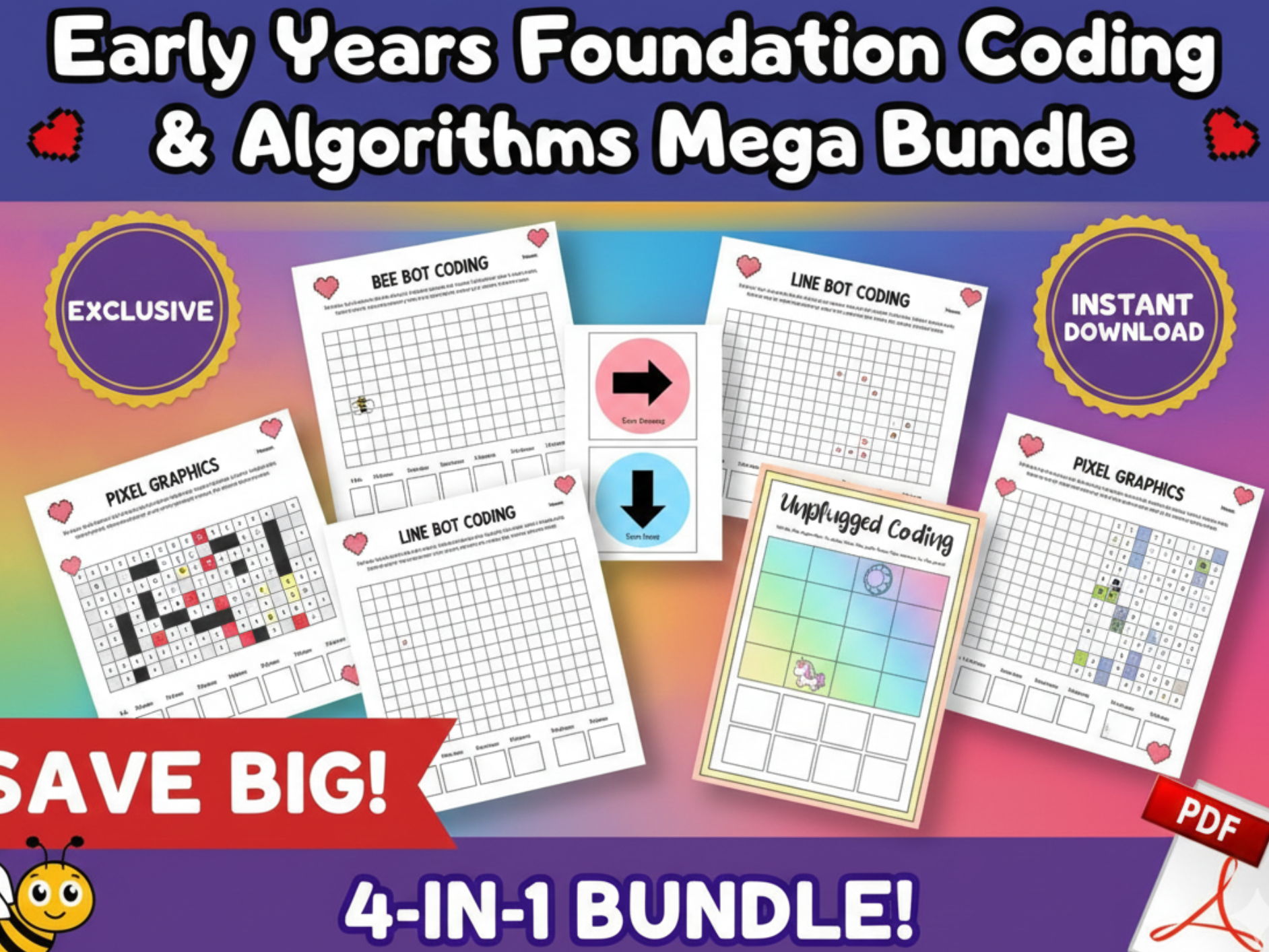 Early Years Foundation Coding & Algorithms Mega Bundle