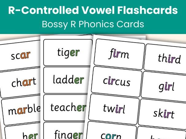 R-Controlled Vowel Flashcards | Printable Word Cards | Phonics Resource