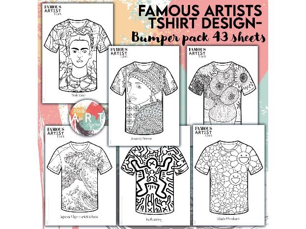 Famous Artists T-Shirt Design- Research & Art Inspiration Pack