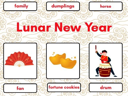 Lunar New Year Word Bank Poster – Pictures and Words