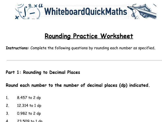Rounding to DP & SF