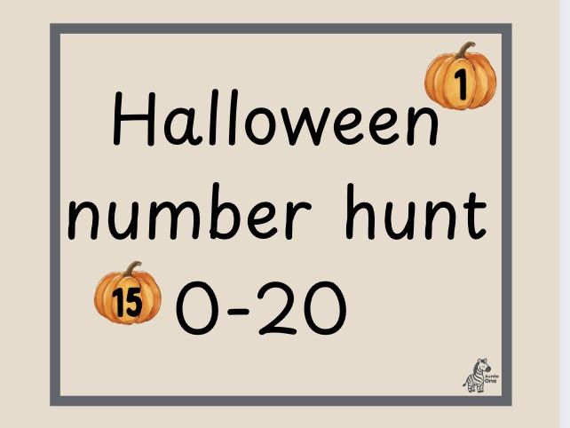 EYFS/KS1 Halloween Number Recognition Hunt 0-20