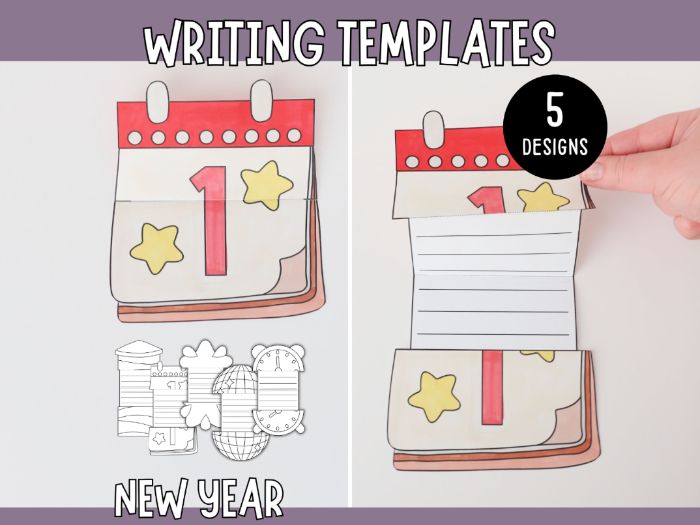 Printable New Year Writing Templates - Crafts for Kids