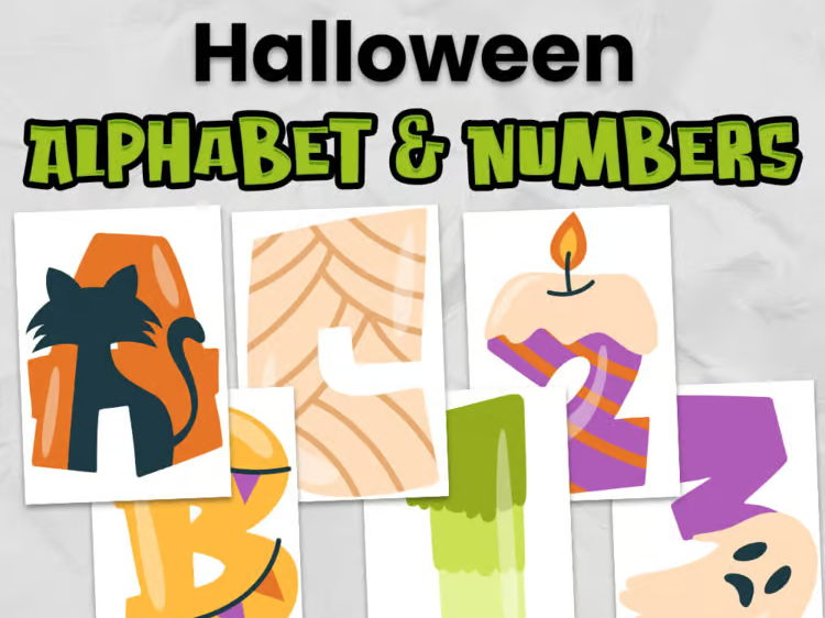 A3 Halloween Alphabet & Number Posters | Halloween Classroom Display | EYFS & KS1 Printable PDF