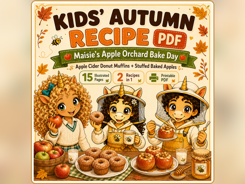 Apple Recipes for Kids | Autumn Baking Life Skills Activity PDF | 2 Recipes