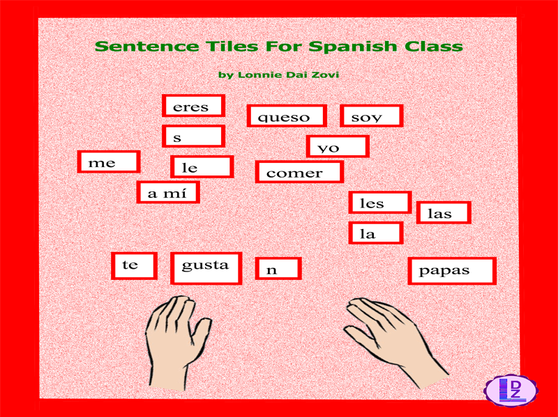 Spanish Sentence Making Tiles Great Learning Manipulatives Teaching