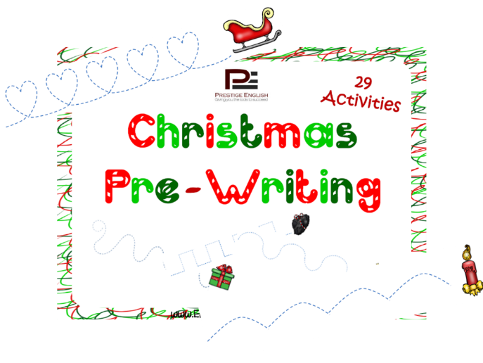 Christmas Pre-Writing | Beginner Xmas Worksheets