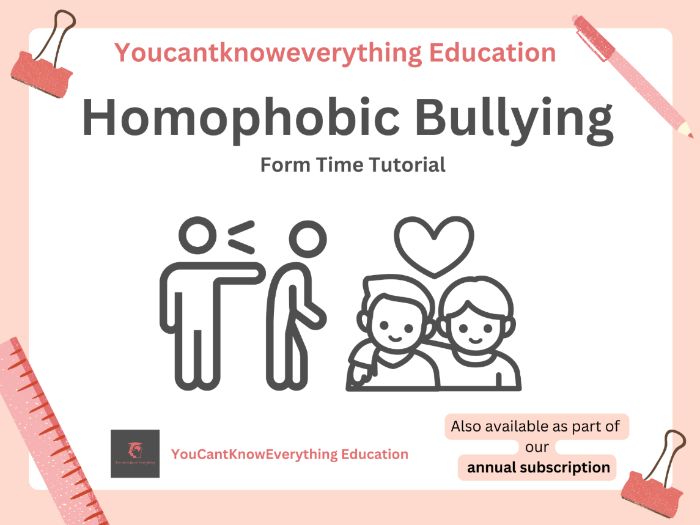 Homophobic Bullying Form Time Tutorial PSHE
