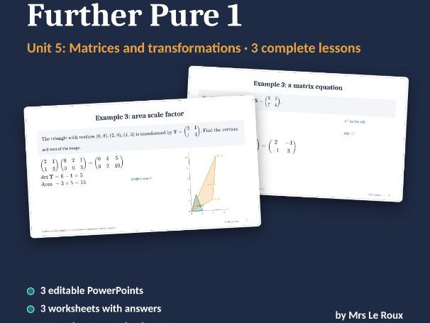 FP1 Unit 5: Matrices and Transformations (Edexcel IAL)