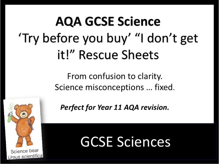 FREE GCSE Science "I Don't Get It!" Rescue Sheets Sample Pack