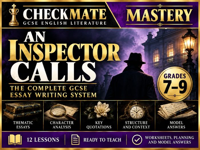 CHECKMATE MASTERY: AN INSPECTOR CALLS The Complete GCSE Essay Writing System
