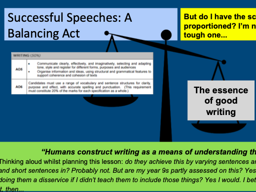 Analysing Speeches - Remote Learning Live Lesson
