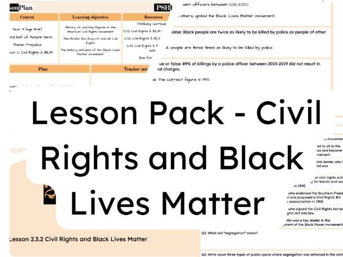 2.3.2 Civil Rights & Black Lives Matter Lesson Pack
