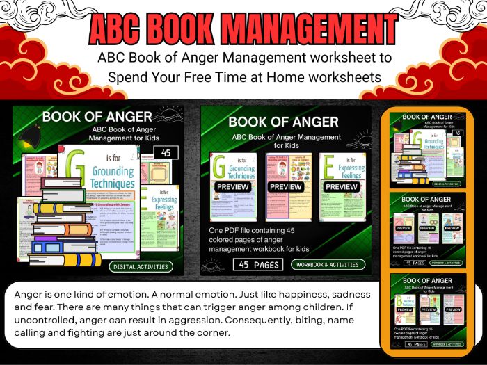 ABC Book of Anger Management for Kids worksheets activities
