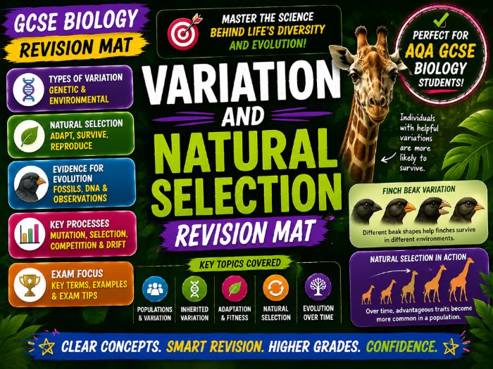 GCSE Biology: Variation and Natural Selection Revision Mat