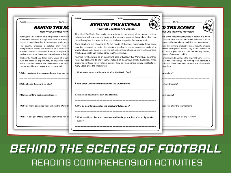 Behind the Scenes of the FIFA World Cup | Reading Comprehension