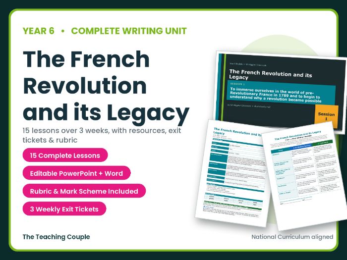 The French Revolution and its Legacy | Year 6 English Unit | 15 Complete Lessons + Resources