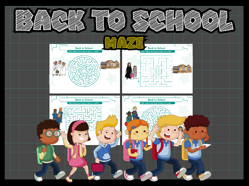 Back to School Maze Activity | Fun First Day of School Printable for Students