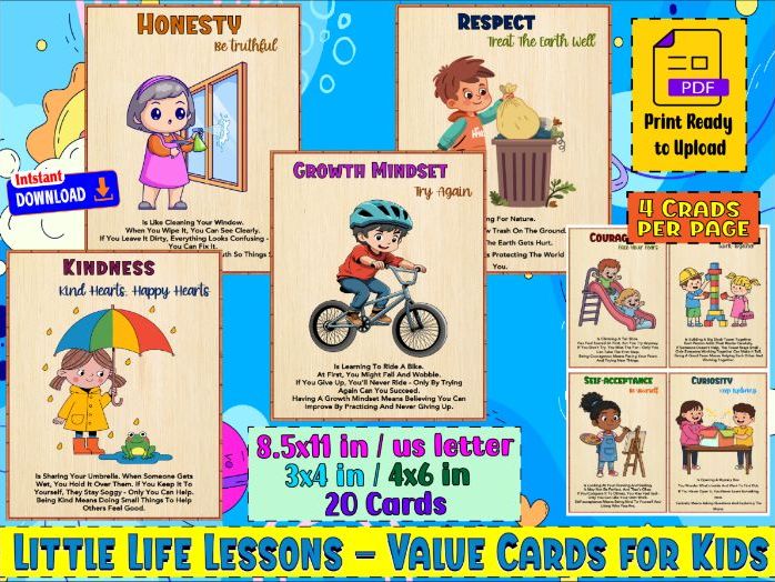 Little Life Lessons – Value Cards for Kids