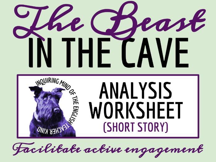 "The Beast in the Cave" by H.P. Lovecraft Close Reading Analysis Worksheet