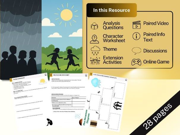 All Summer in a Day - Ray Bradbury - 1 Week Teaching Unit - Worksheets, Video...