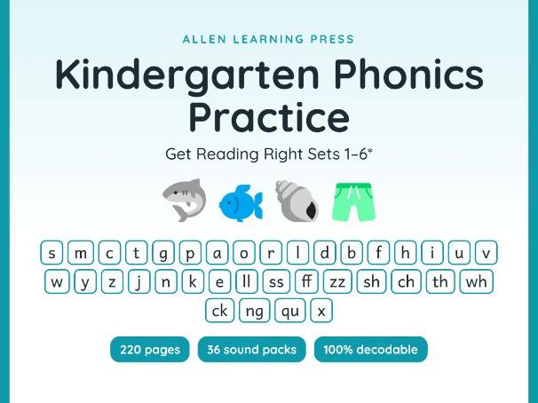 FREE Kindergarten Phonics Worksheets | sh | Get Reading Right Aligned