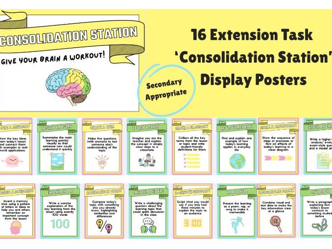 Extension Tasks Display Posters Printables