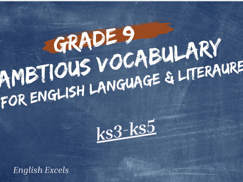 ASPIRE Vocabulary Poster – High-Level TIER 2 Vocabulary for English Literature and Language