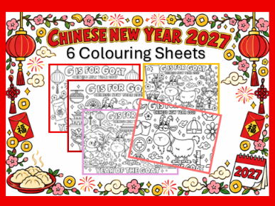 Chinese New Year 6 Colouring Sheets
